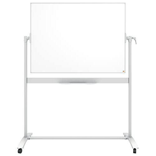 Nobo Prestige - Pizarra portátil magnética con tablero rotatorio y ruedas, 120×90 cm, incluye bandeja, imanes y rotulador Nobo Prestige - Pizarra portátil magnética con tablero rotatorio y ruedas, 120×90 cm, incluye bandeja, imanes y rotulador