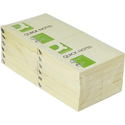 Pack 12 tacos 100 notas adhesivas amarillas cuadradas (76 mm) Pack 12 tacos 100 notas adhesivas amarillas cuadradas (76 mm)