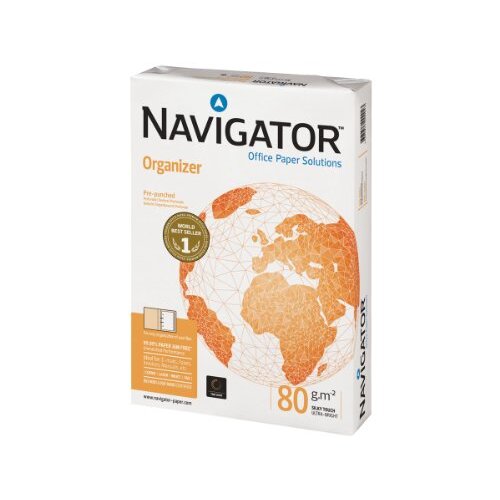 Papel Navigator Organizer Taladrado A4 80g. Paquete 500h Papel Navigator Organizer Taladrado A4 80g. Paquete 500h