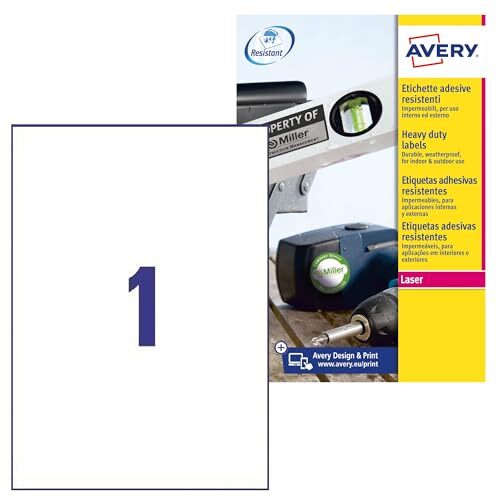 Etiquetas Avery Poliéster Blancas A4 Etiquetas Avery Poliéster Blancas A4