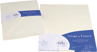 Papel verjurado G.Lalo A4, 50 hojas, 100 gramos, crema Papel verjurado G.Lalo A4, 50 hojas, 100 gramos, crema