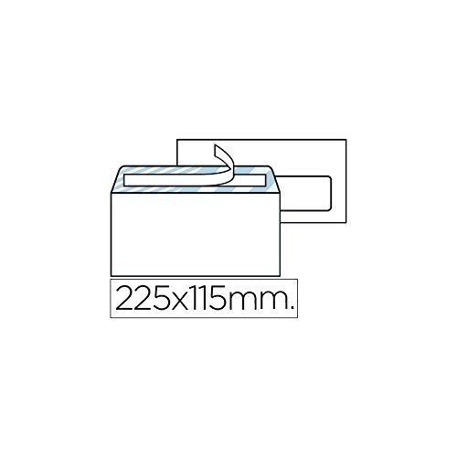 Caja 500 Sobres americanos 115x225 blancos 90g ventana derecha Caja 500 Sobres americanos 115x225 blancos 90g ventana derecha