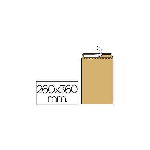 Caja 250 Bolsas 260x360 papel kraft 80g en tamaño folio Caja 250 Bolsas 260x360 papel kraft 80g en tamaño folio