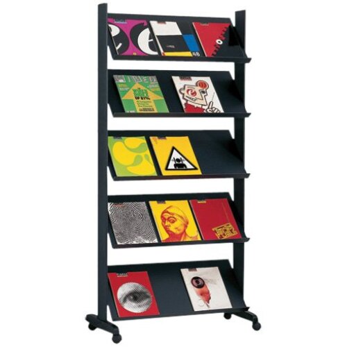 Expositor móvil de suelo PaperFlow easyDisplays con 5 repisas Expositor móvil de suelo PaperFlow easyDisplays con 5 repisas