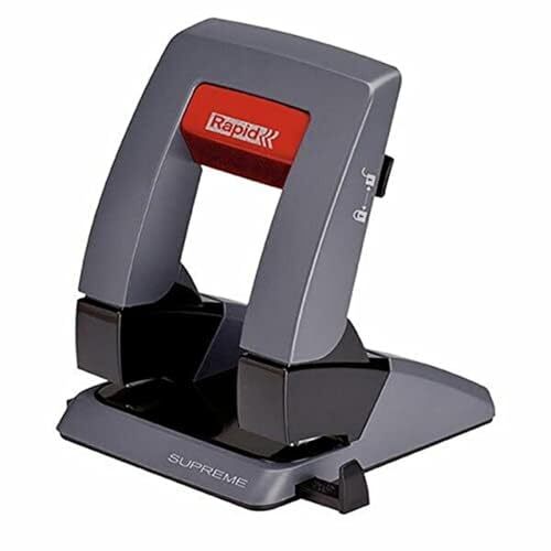 Perforadora Rapid SP30 Presless de esfuerzo reducido negro y grafito Perforadora Rapid SP30 Presless de esfuerzo reducido negro y grafito