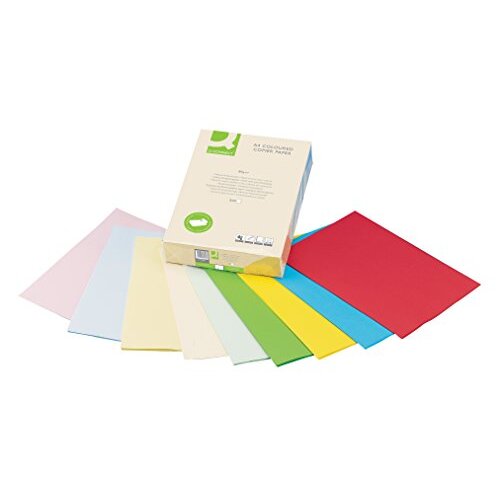 Papel color q-connect Din A4 5 colores surtidos intensos paquete de 500 hojas Papel color q-connect Din A4 5 colores surtidos intensos paquete de 500 hojas