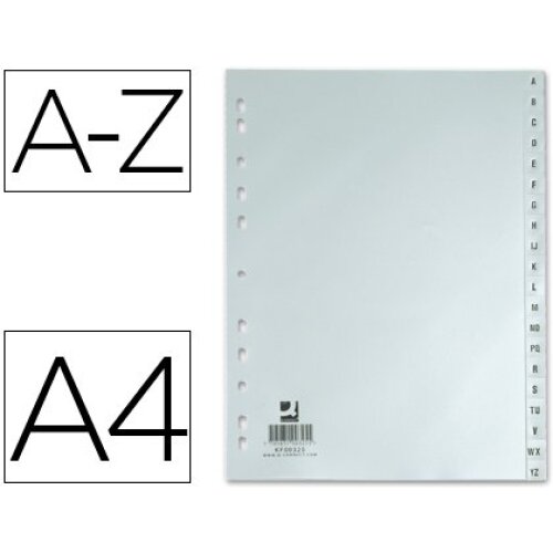 Separador alfabético Q-Connect AZ en formato Din A4 Separador alfabético Q-Connect AZ en formato Din A4