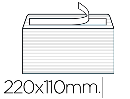 Caja 250 sobres verjurados 110x220 blancos de 120g Caja 250 sobres verjurados 110x220 blancos de 120g