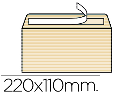 Caja 250 sobres verjurados ahuesados de 120g 110x220 Caja 250 sobres verjurados ahuesados de 120g 110x220