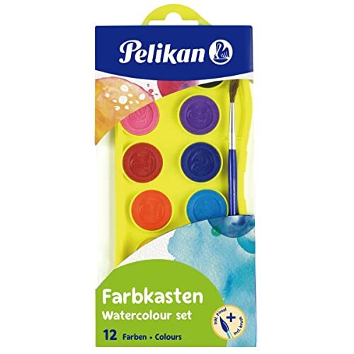 Acuarelas escolares Pelikan Junior 12 colores Acuarelas escolares Pelikan Junior 12 colores