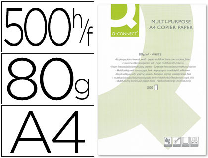 Paquete de folios baratos, Din A4 Q-Connect, 500h 80 g/m² Paquete de folios baratos, Din A4 Q-Connect, 500h 80 g/m²