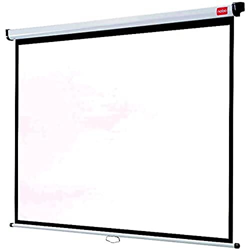 Nobo - Pantalla para proyector, techo/pared, 175×132.5 cm, textura mate, apertura manual Nobo - Pantalla para proyector, techo/pared, 175×132.5 cm, textura mate, apertura manual
