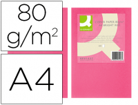 Papel color q-connect Din A4 rosa intenso paquete de 500 hojas