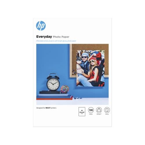 HP Everyday Photo Paper - Paquete 100 hojas papel fotográfico A4, inyección tinta, 200 g/m² HP Everyday Photo Paper - Paquete 100 hojas papel fotográfico A4, inyección tinta, 200 g/m²