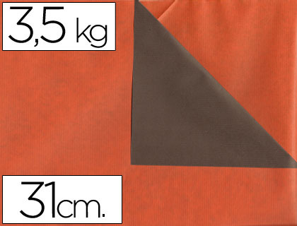 Papel kraft bicolor fantasía 31 cm naranja / marrón