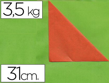 Papel kraft bicolor fantasía 31 cm verde / naranja