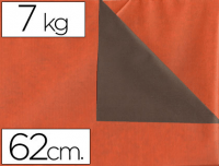 Papel kraft bicolor fantasía 62 cm naranja / marrón