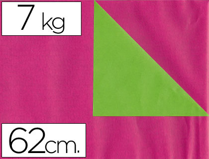 Papel kraft bicolor fantasía 62 cm rosa / verde