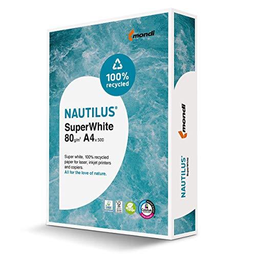 Mondi Nautilus SuperWhite - Paquete 500 hojas papel multifunción blanco 80 g/m² DIN A4 Mondi Nautilus SuperWhite - Paquete 500 hojas papel multifunción blanco 80 g/m² DIN A4