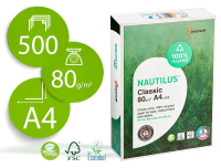 Papel Mondi Nautilus A4 reciclado 80g paquete 500 hojas
