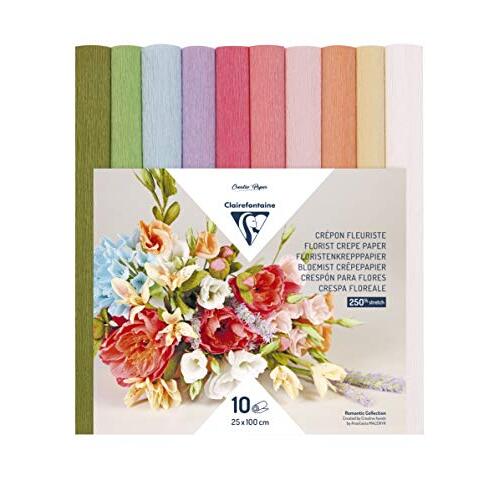 Clairefontaine - Pack 10 rollos papel pinocho de 80 g/m², 25 × 100 cm, 160 g/m² Clairefontaine - Pack 10 rollos papel pinocho de 80 g/m², 25 × 100 cm, 160 g/m²