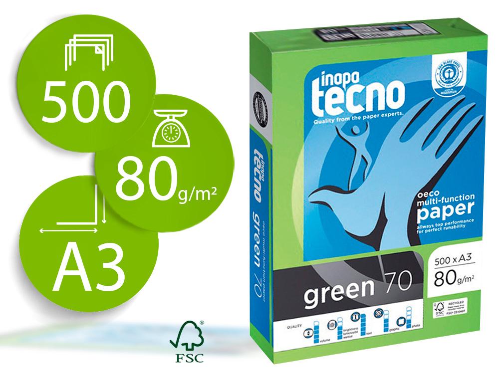 Papel Tecnogreen A3 100 % reciclado