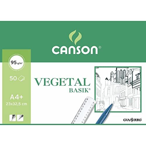 Gvarro Canson - Bloc 50 h. papel vegetal Basik de 95 g/m² en formato A4+ (230×325 mm) Gvarro Canson - Bloc 50 h. papel vegetal Basik de 95 g/m² en formato A4+ (230×325 mm)