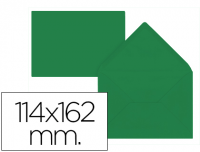 Paquete 15 sobres de colores C6 114x162 verde acebo