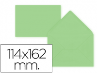 Paquete 15 sobres de colores C6 114x162 verde