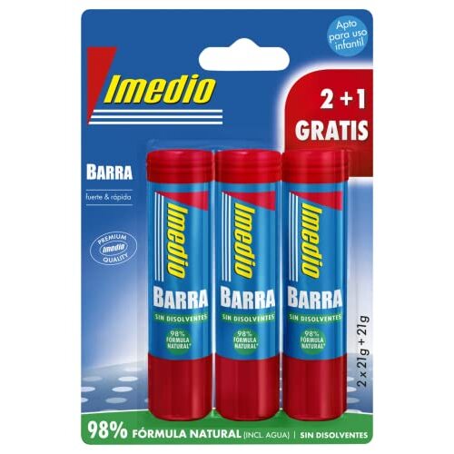 Set 2 pegamentos de barra Imedio 21 g más 1 de regalo Set 2 pegamentos de barra Imedio 21 g más 1 de regalo