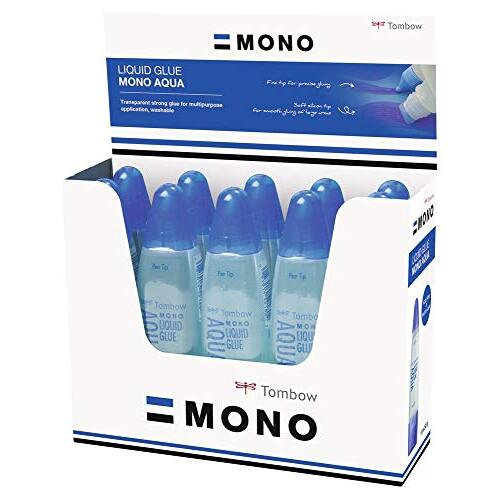 Tombow Liquid Glue MONO Aqua - Pegamento líquido transparente, 2 boquillas, 50 ml Tombow Liquid Glue MONO Aqua - Pegamento líquido transparente, 2 boquillas, 50 ml