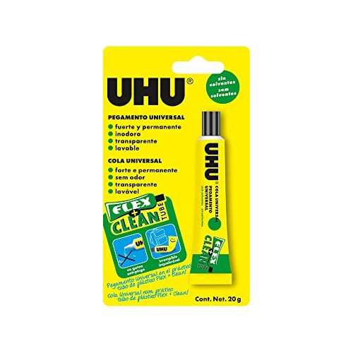 Pegamento universal UHU Flexclean, sin disolventes, 20 g Pegamento universal UHU Flexclean, sin disolventes, 20 g