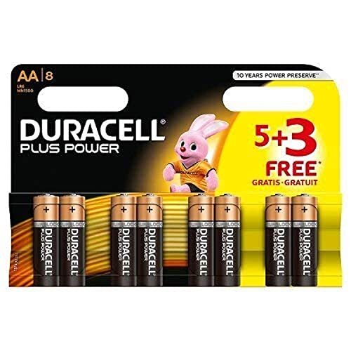 Duracell Plus Power - 5+3 pilas alcalinas AA Duracell Plus Power - 5+3 pilas alcalinas AA
