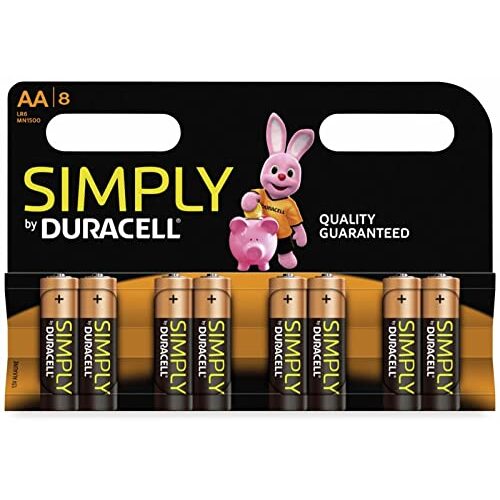 Duracell Simply - Pack 8 pilas alcalinas 1.5 V, LR6, AA Duracell Simply - Pack 8 pilas alcalinas 1.5 V, LR6, AA
