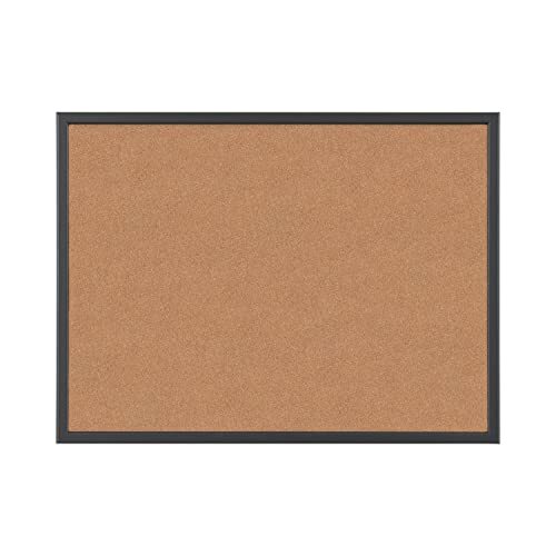 Bi-Office - Pizarra de corcho con marco negro, 60×40 cm, incluye 5 chinchetas y kit de fijación Bi-Office - Pizarra de corcho con marco negro, 60×40 cm, incluye 5 chinchetas y kit de fijación