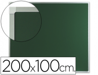 Pizarra verde con marco de aluminio 2×1 m