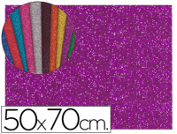 Plancha de goma EVA con purpurina 50x70 cm violeta