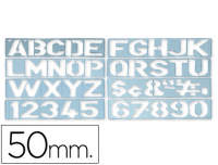 Plantilla de letras y números 50 mm