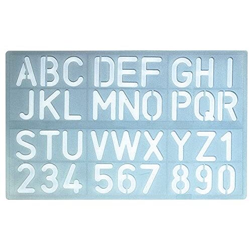 Plantilla para rotular, letras y números pequeños (30 mm) Plantilla para rotular, letras y números pequeños (30 mm)