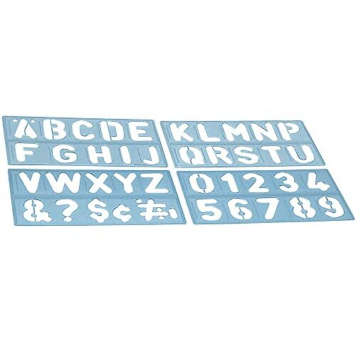 Plantilla de rotulación, letras y números grandes (100 mm) Plantilla de rotulación, letras y números grandes (100 mm)