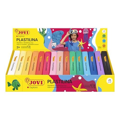 Caja 15 plastilinas Jovi medianas (150 gramos) en colores surtidos - Jovi 71S Caja 15 plastilinas Jovi medianas (150 gramos) en colores surtidos - Jovi 71S