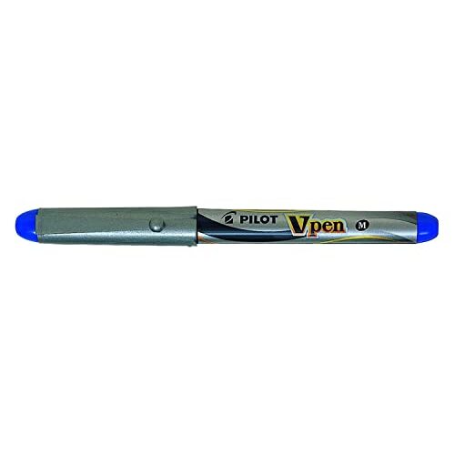 Pilot Vpen Silver - Pluma desechable azul