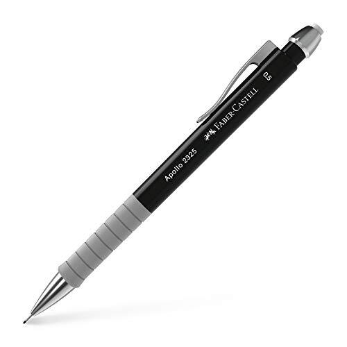 Faber-Castell Apollo 0.5 mm, lápiz mecánico con punta 100 % retráctil, borrador Faber-Castell Apollo 0.5 mm, lápiz mecánico con punta 100 % retráctil, borrador