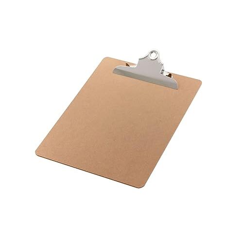 Portanotas pinza cartón MDF extraduro A4, color marrón - Q-Connect Portanotas pinza cartón MDF extraduro A4, color marrón - Q-Connect