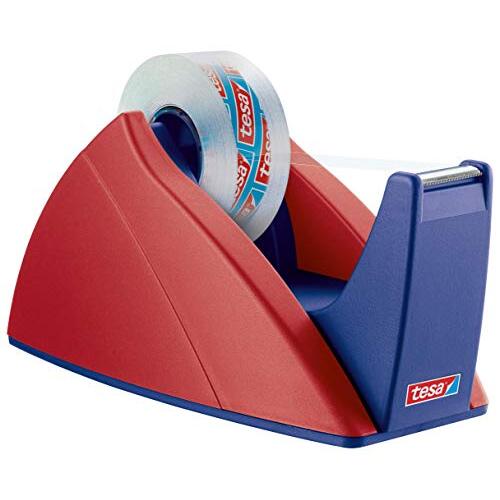 Dispensador de sobremesa estable para cintas adhesivas de 33 m, azul/rojo - Tesa Dispensador de sobremesa estable para cintas adhesivas de 33 m, azul/rojo - Tesa