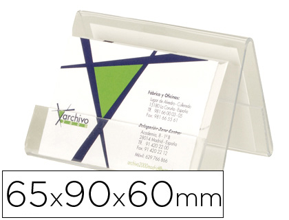 Portatarjetas sobremesa transparente, Archivo2000 6151, 67x92x56 mm