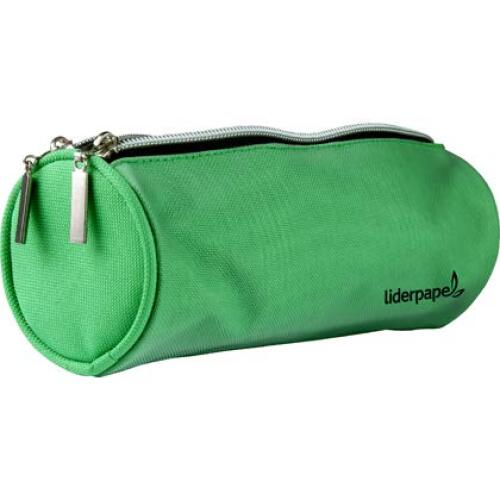 Portatodo cilíndrico con 2 cremalleras de nailon verde, ø 7.5 × 20.5 cm Portatodo cilíndrico con 2 cremalleras de nailon verde, ø 7.5 × 20.5 cm