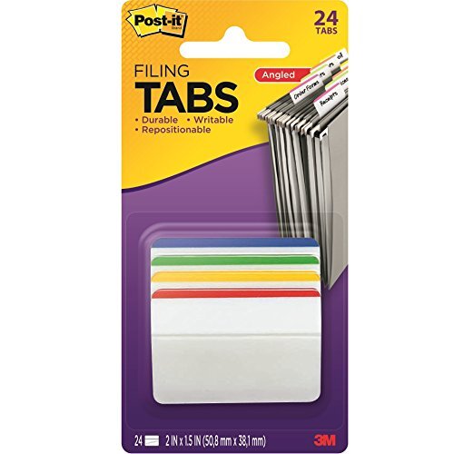 Post-It Index - Etiquetas autoadhesivas para ficheros colgantes, grandes rígidos, rótulo inclinado Post-It Index - Etiquetas autoadhesivas para ficheros colgantes, grandes rígidos, rótulo inclinado