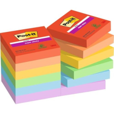 Pack 12 blocs de 90 notas cuadradas (47.6 mm) en colores surtidos - Post-it Super Sticky Playful Color