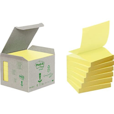 Post-it Z-notes - Pack 6 blocs de notas recicladas, 100 hojas, amarillas, 76×76 mm